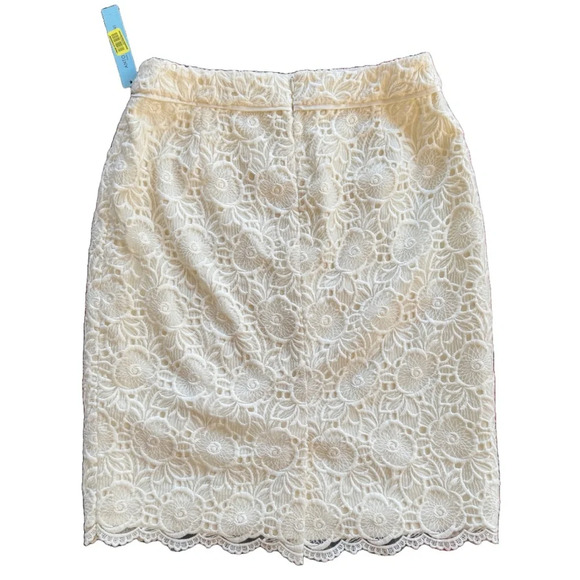 NWT Antonio Milano Becca Buttercup Fields Ivory Lace Skirt Sz 6 - Picture 3 of 5